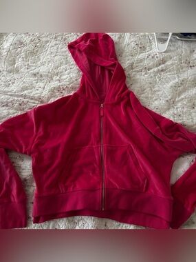 Women's Fuchsia Zip-Up Hoodie Jacket